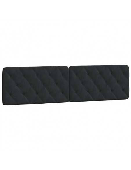 Cuscino Testiera Nero 200 cm in Velluto