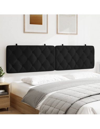 Cuscino Testiera Nero 200 cm in Velluto