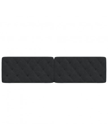 Cuscino Testiera Nero 200 cm in Velluto