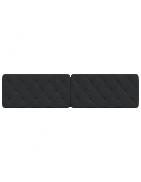 Cuscino Testiera Nero 200 cm in Velluto
