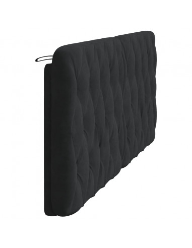Cuscino Testiera Nero 200 cm in Velluto