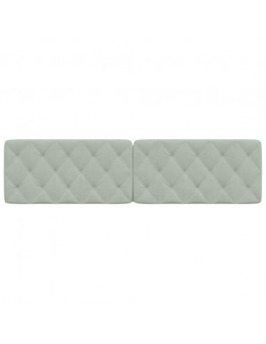 Cuscino Testiera Grigio Chiaro 200 cm in Velluto