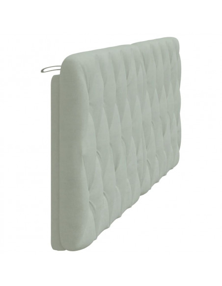 Cuscino Testiera Grigio Chiaro 200 cm in Velluto