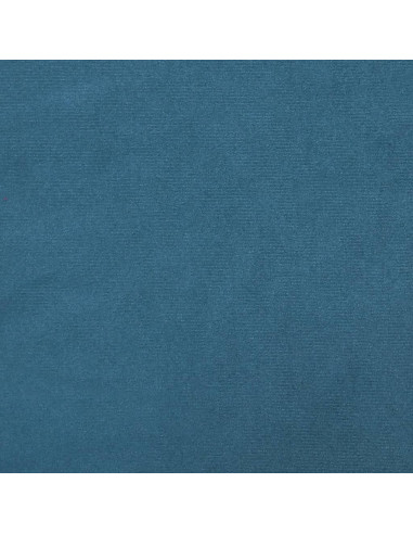 Divano Letto Estraibile con Cassetti Blu 100x200 cm in Velluto