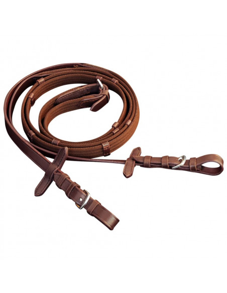 Briglie in Pelle con Redini e Morso Marrone per Cavallo Full
