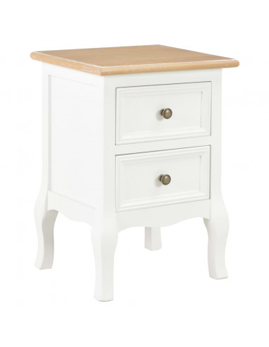 Comodini Bianchi 2 pz 35x30x49 cm in MDF