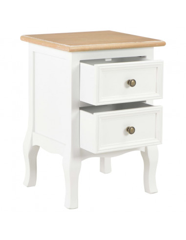 Comodini Bianchi 2 pz 35x30x49 cm in MDF