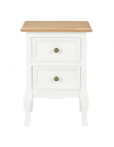 Comodini Bianchi 2 pz 35x30x49 cm in MDF