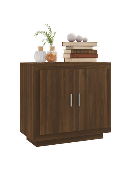 Credenza Rovere Marrone 80x40x75 cm in Legno Multistrato