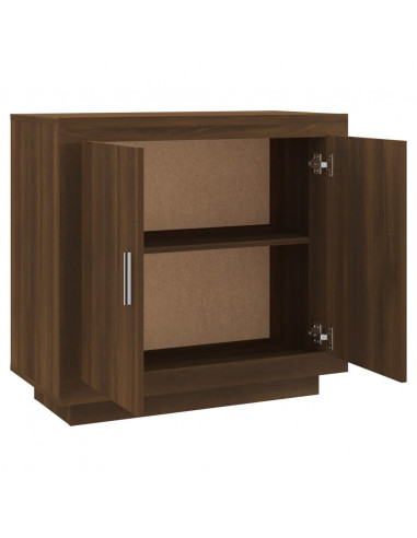 Credenza Rovere Marrone 80x40x75 cm in Legno Multistrato