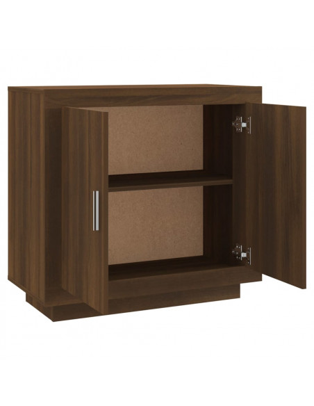 Credenza Rovere Marrone 80x40x75 cm in Legno Multistrato