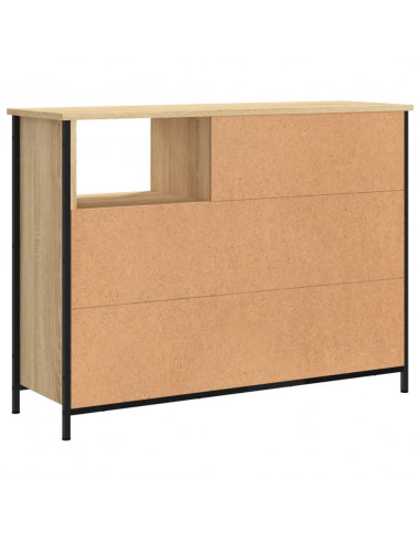 Credenza Rovere Sonoma 100x33x75 cm in Legno Multistrato