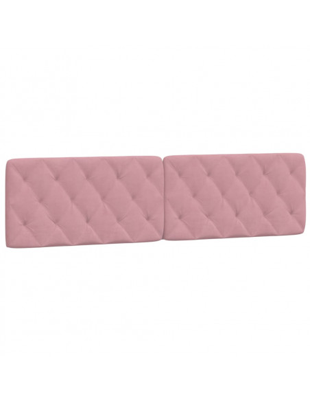 Cuscino Testiera Rosa 200 cm in Velluto