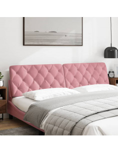 Cuscino Testiera Rosa 200 cm in Velluto 2