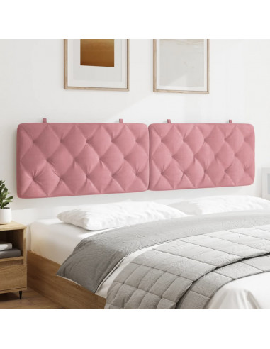 Cuscino Testiera Rosa 200 cm in Velluto