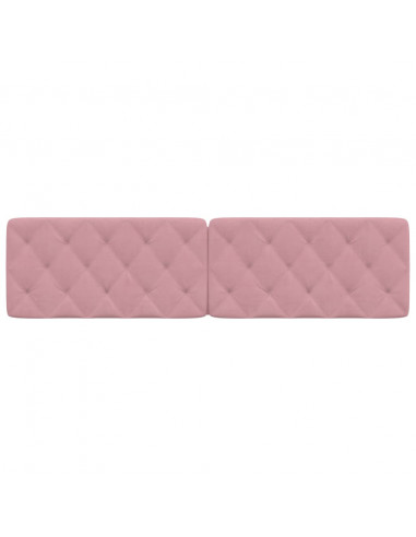 Cuscino Testiera Rosa 200 cm in Velluto