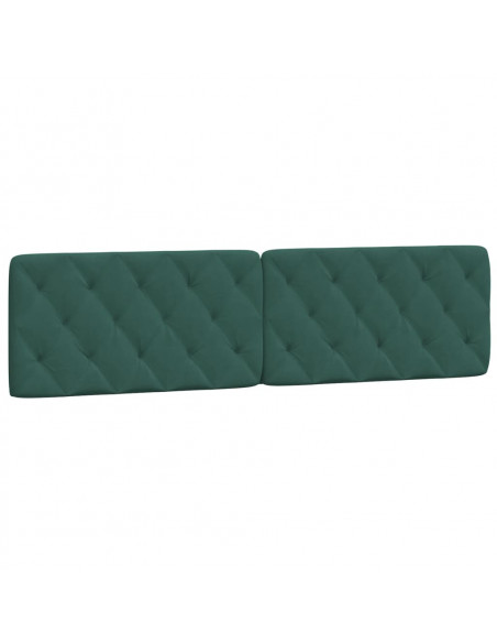 Cuscino Testiera Verde Scuro 200 cm in Velluto