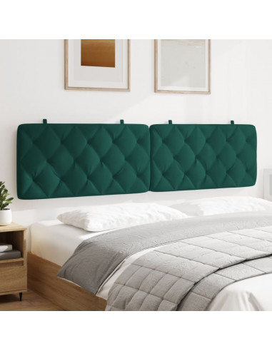 Cuscino Testiera Verde Scuro 200 cm in Velluto