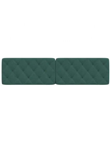 Cuscino Testiera Verde Scuro 200 cm in Velluto