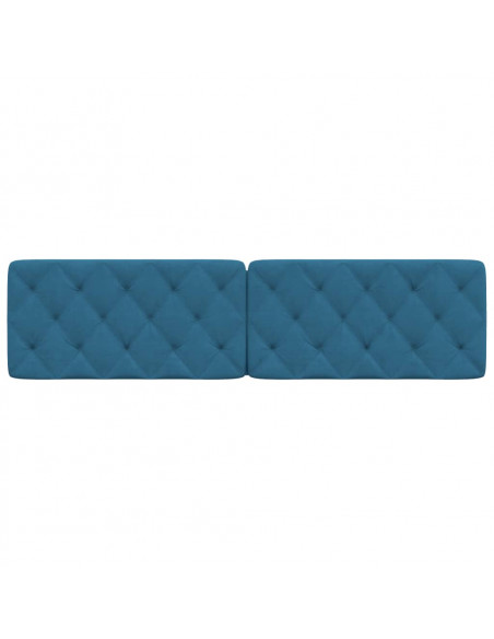 Cuscino Testiera Blu 200 cm in Velluto