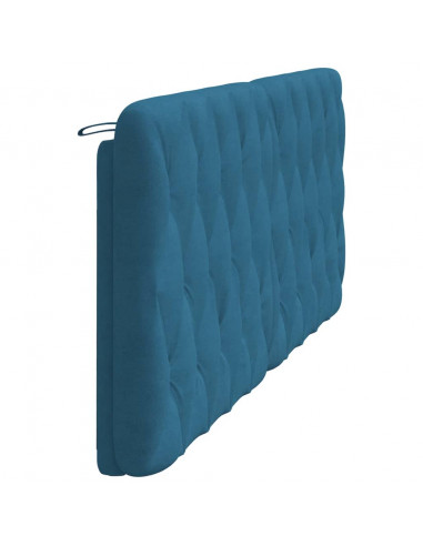 Cuscino Testiera Blu 200 cm in Velluto