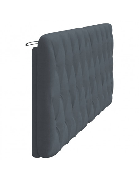 Cuscino Testiera Grigio Scuro 200 cm in Velluto