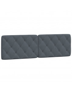 Cuscino Testiera Grigio Scuro 160 cm in Velluto