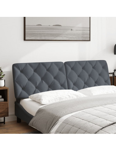 Cuscino Testiera Grigio Scuro 160 cm in Velluto