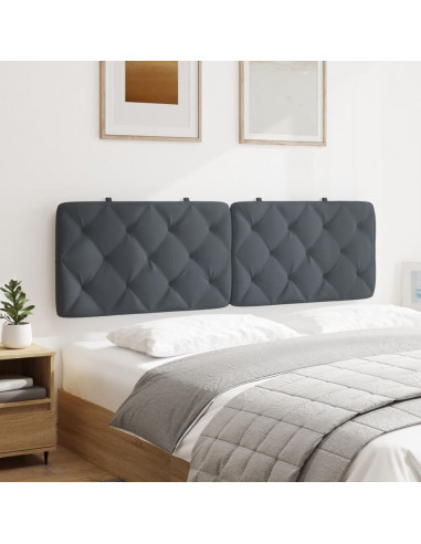 Cuscino Testiera Grigio Scuro 160 cm in Velluto