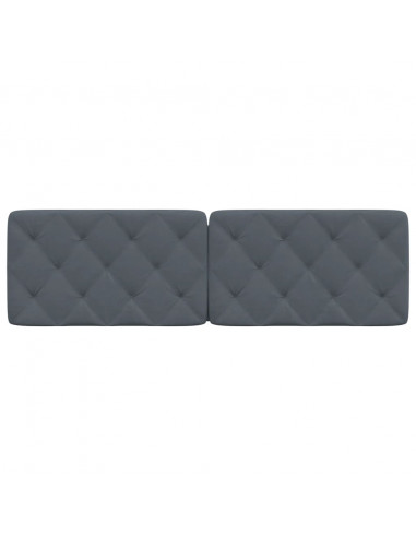 Cuscino Testiera Grigio Scuro 160 cm in Velluto