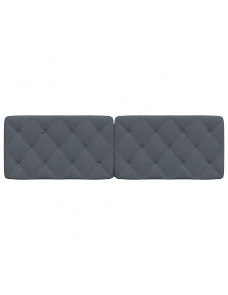 Cuscino Testiera Grigio Scuro 160 cm in Velluto