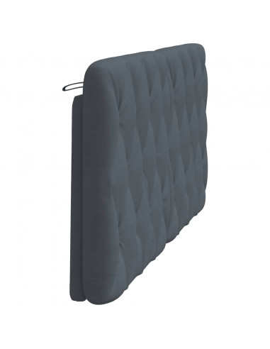 Cuscino Testiera Grigio Scuro 160 cm in Velluto