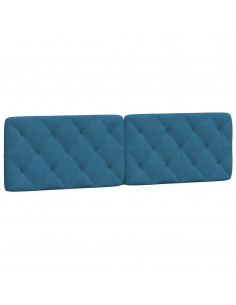 Cuscino Testiera Blu 180 cm in Velluto