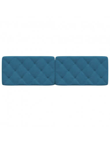 Cuscino Testiera Blu 180 cm in Velluto