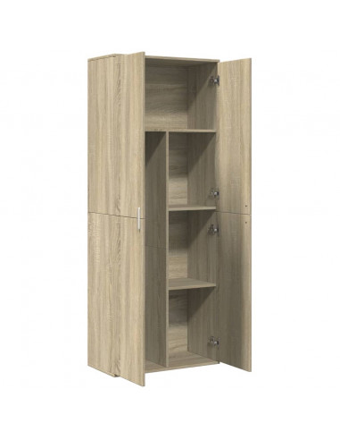 Credenza Rovere Sonoma 70x35x180 cm in Legno Multistrato