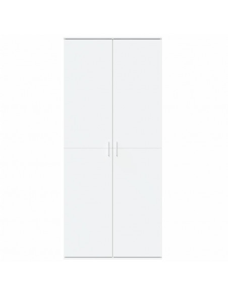 Credenza Bianca 80x35x180 cm in Legno Multistrato