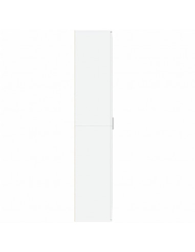 Credenza Bianca 80x35x180 cm in Legno Multistrato