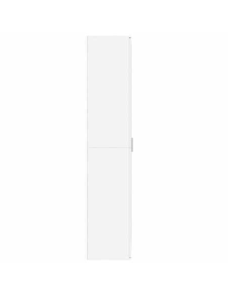 Credenza Bianca 80x35x180 cm in Legno Multistrato