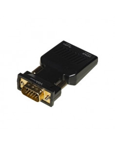 ADATTATORE LINK DA PC VGA + AUDIO 3,5 MM STEREO A TV O VIDEO HDMI, M/F, LKADAT129
