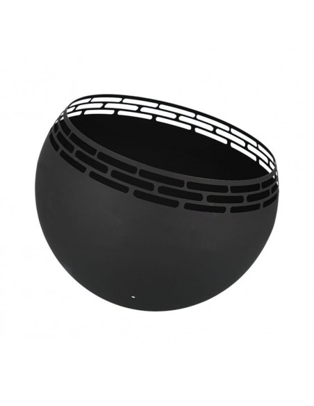 Esschert Design Braciere a Sfera con Strisce Nero