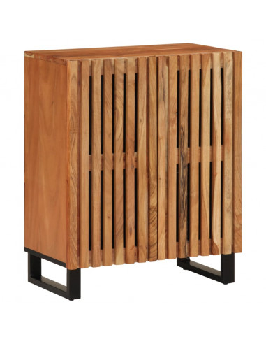 Credenze 3 pz 60x34x75 cm in Legno Massello di Acacia