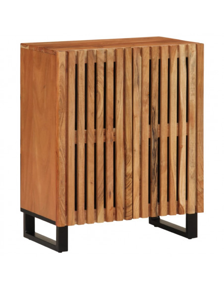 Credenze 3 pz 60x34x75 cm in Legno Massello di Acacia