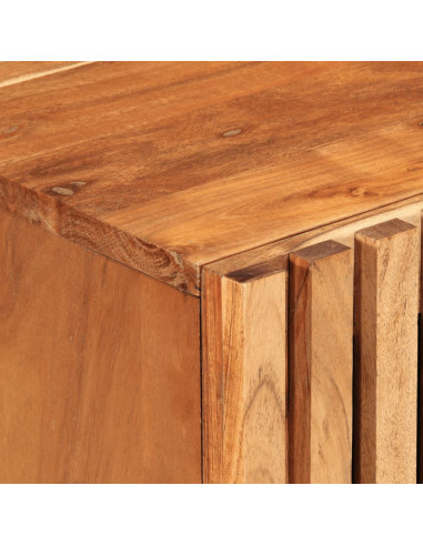 Credenze 3 pz 60x34x75 cm in Legno Massello di Acacia