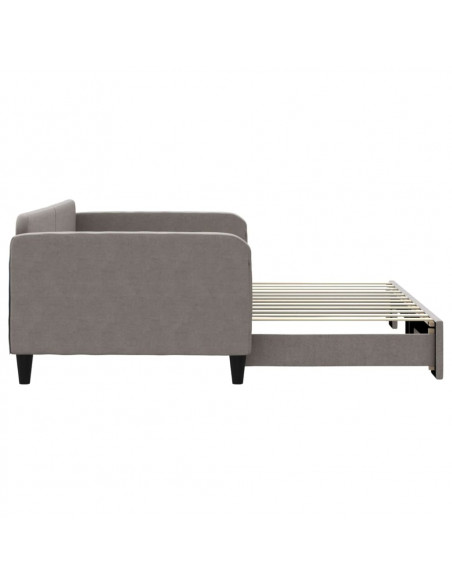 Divano Letto con Letto Estraibile Tortora 100x200 cm in Tessuto
