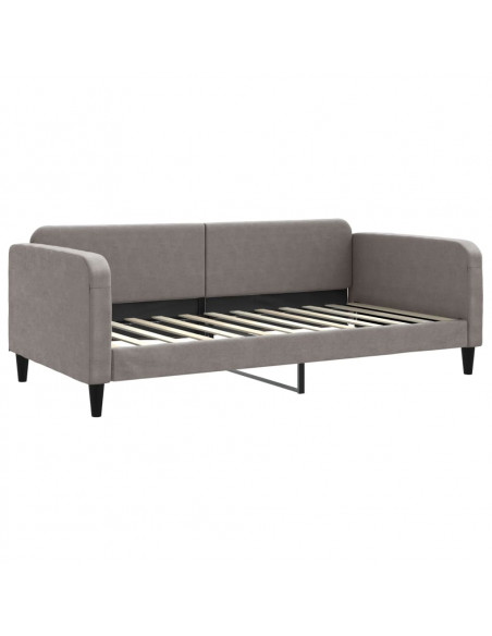 Divano Letto con Letto Estraibile Tortora 100x200 cm in Tessuto