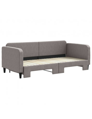 Divano Letto con Letto Estraibile Tortora 90x200 cm in Tessuto