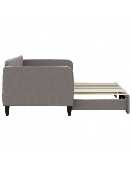 Divano Letto con Letto Estraibile Tortora 90x200 cm in Tessuto