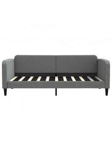 Divano Letto Estraibile Cassetti Grigio Scuro 90x190cm Tessuto