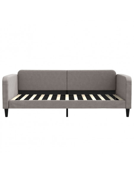 Divano Letto Estraibile con Cassetti Tortora 100x200 cm Tessuto