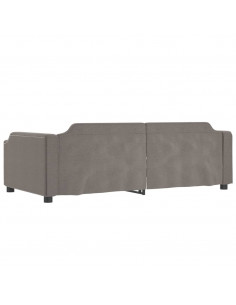 Divano Letto Estraibile con Cassetti Tortora 90x200 cm Tessuto 2